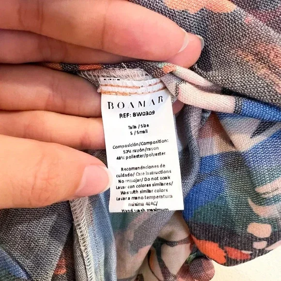 Boamar Reverie Button Down Tie Waist Printed Maxi Dress in Coffee Snake S NWT - Picture 10 of 12